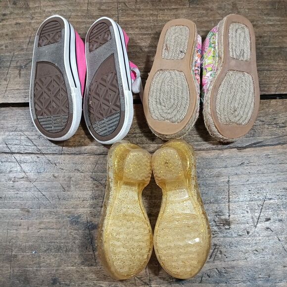 THREE Converse Lily Pulitzer Disney Princess Sz 7/8 & 9 Shoes Sneakers - Picture 8 of 9